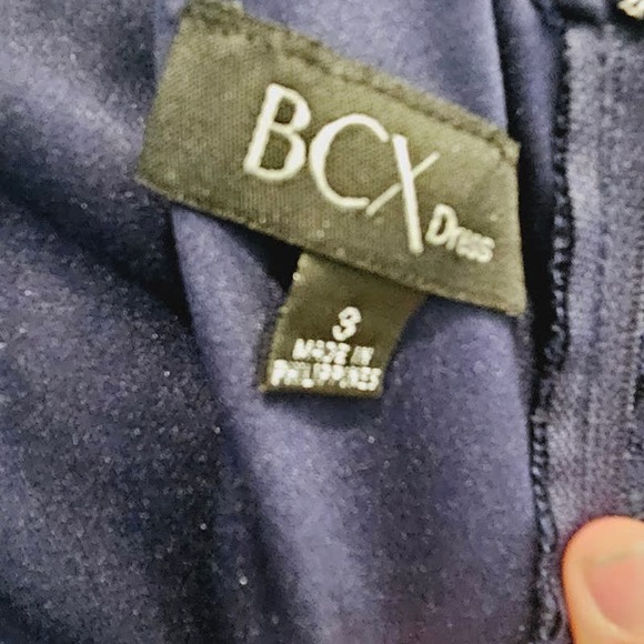 BCX Navy Blue Lace Dress- Junior's Size 3 - Picture 3 of 3